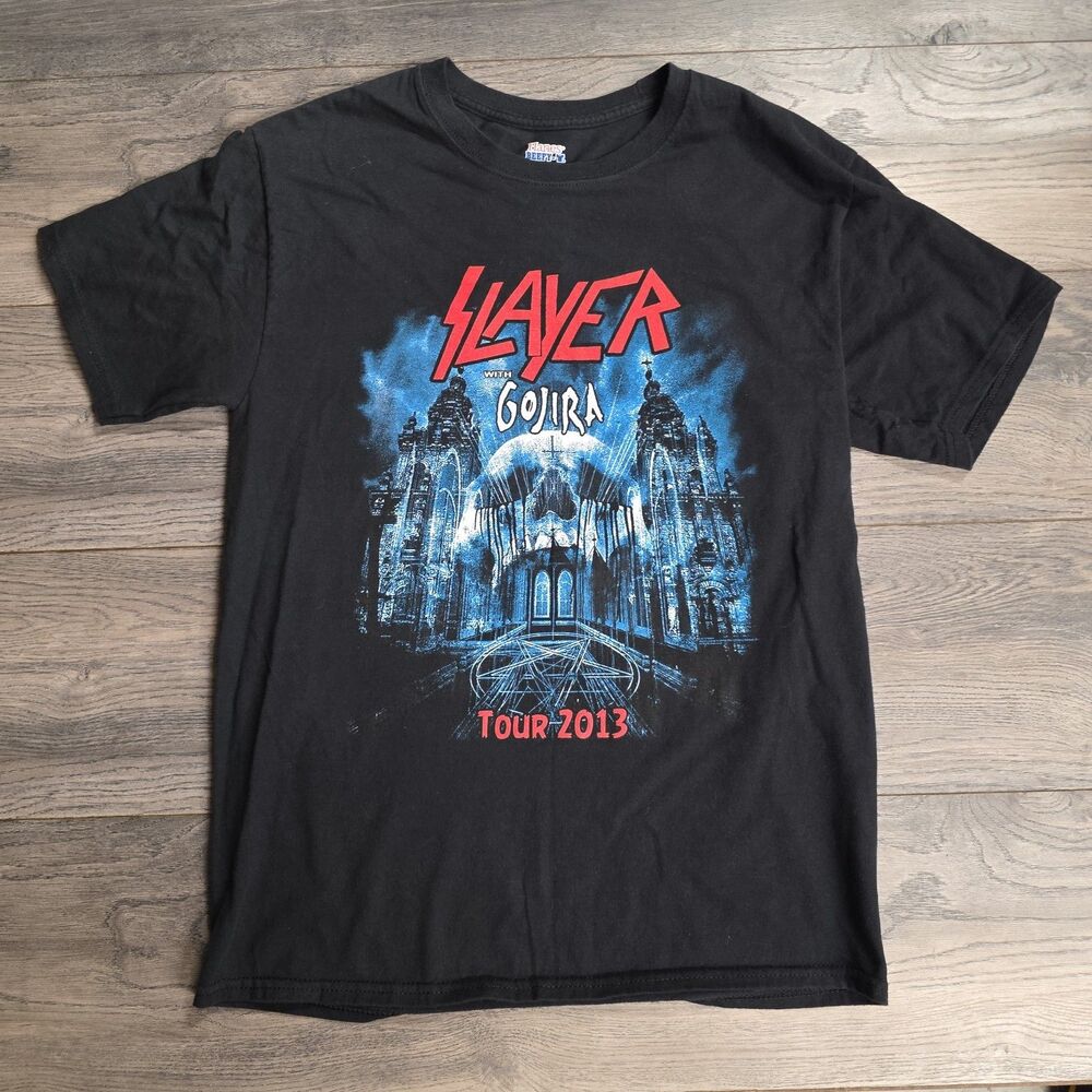 2013 Slayer Gojira North America Concert Tour Size M Shirt Trash Metal
